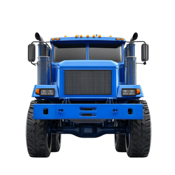 Blue Flat Bed Truck Isolated on Transparent Background png