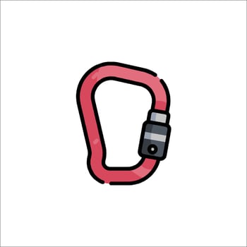 A red carabine with a black handle vector