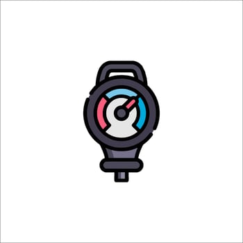 A pressure gauge icon on a white background vector