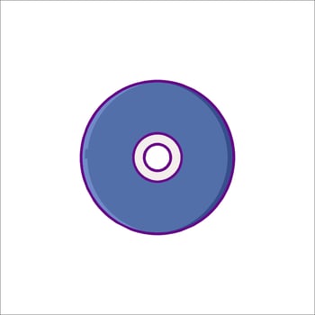 A purple disk icon on a white background vector