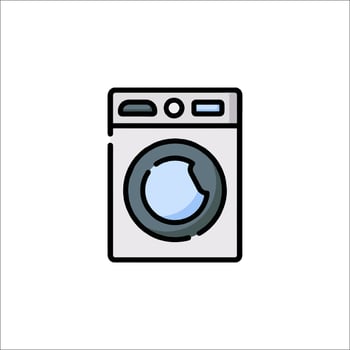 A washing machine icon on a white background vector
