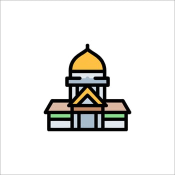 A building with a dome on top vector