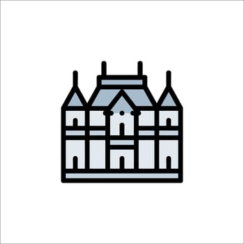 A castle icon on a white background vector