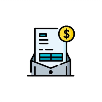 A letter with a dollar sign on top of it vector