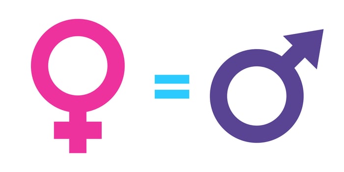 Icons of male and female symbols on a plain background. Focused on equality, relationships, and social connections. vector