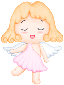 Cute Watercolor Valentine Cupid in a pink dress, standing and kicking his legs.. Hand Drawn Romantic Illustration for Cards and Gifts png