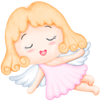 Cute Watercolor Valentine Cupid sleeps in a pink dress. Hand Drawn Romantic Illustration for Cards and Gifts png