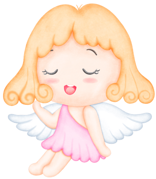 Cute Watercolor Valentine Cupid wearing a pink dress is sitting.. Hand Drawn Romantic Illustration for Cards and Gifts png