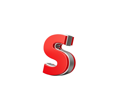 Vibrant Red Small Letter s Gleams With Its Sleek Metallic Design With Sharp Edges 3D Illustration png