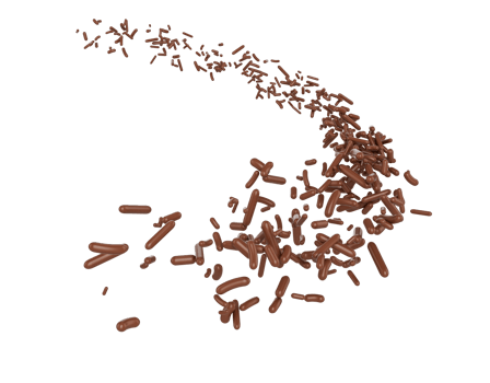 Chocolate Sprinkles For Cakes Or Meises Coming In The Air 3D Illustration png