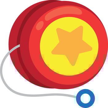 illustration of yo-yo white on background vector