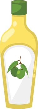 illustration of olive oil bottle on a white background vector