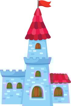 Illustration fairy tale castle vector