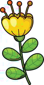 illustration of flower outline white on background vector