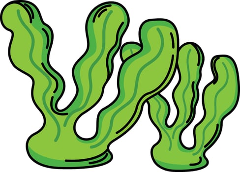 Illustration of a seaweed vector