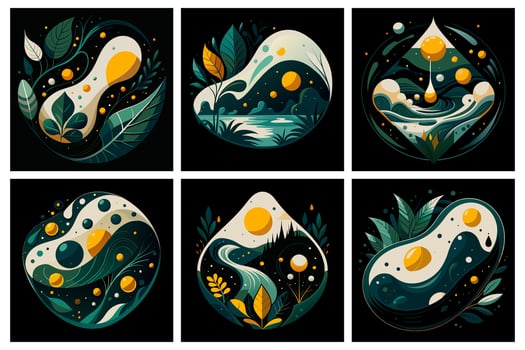 Abstract organic amoeba blob shape with fluid motion and modern design style vector