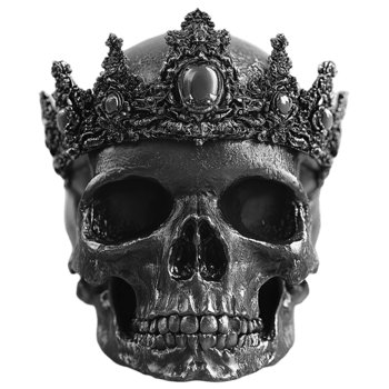 Black Crown Gothic Skull Design png