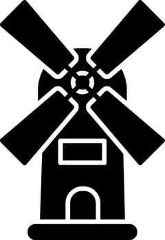 Windmill Icon Design Symbol vector
