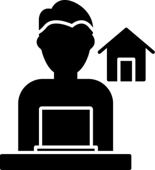 Work From Home Icon Design Symbol vector