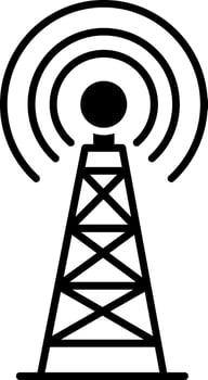 Radio Tower Icon Design Symbol vector