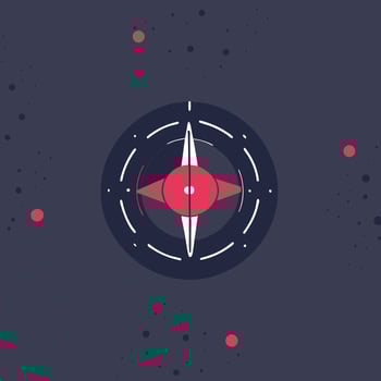 Abstract Navigation Compass Design Geometric Pattern vector