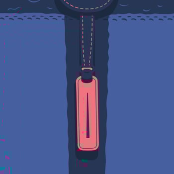 Zipper Close up Detail of a Fabric Zipper Pull vector