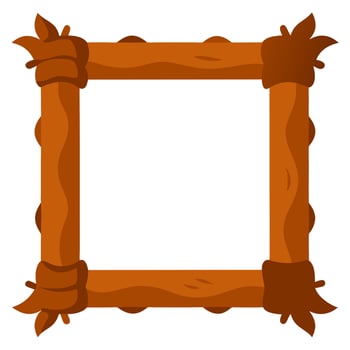 Simple Wooden Frame with a Natural Touch for Picture Framing vector