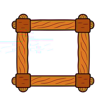 Wooden Frame with Elegant Border for Artwork or Picture Display vector