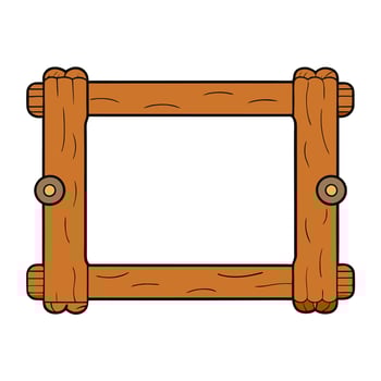 Wooden Frame with Elegant Border for Picture Display vector