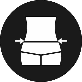 Waist Icon Design Symbol vector