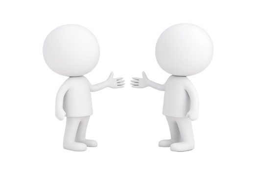 Two stylized figures reaching out to shake hands, symbolizing greeting or agreement. png