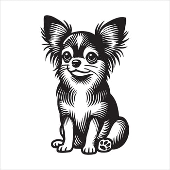 ChihuahuaIn Sitting dog Transparent background vector