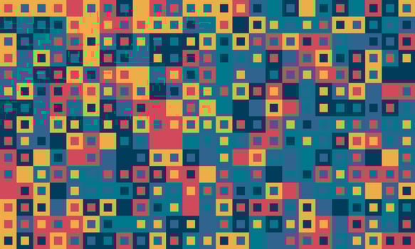 Colorful geometric grid pattern with minimal structure. Ideal for posters, creative materials, or textured backgrounds with a trendy, elegant touch. vector