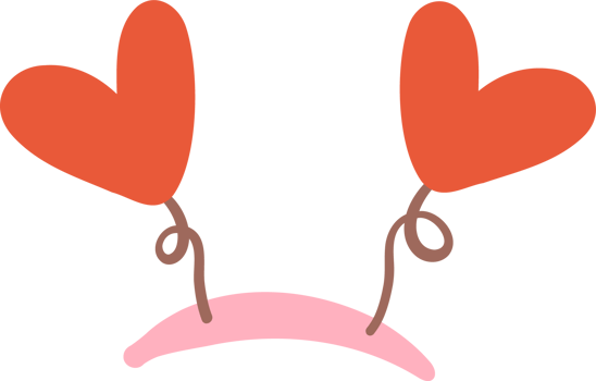 Valentine Heart Headband png