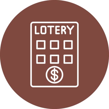 Lottery Solid Fill Design vector