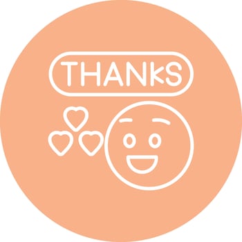 Thank You Responsive Icon Badge vector