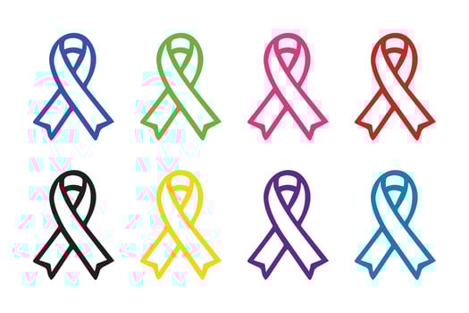 Awareness Ribbons Symbol Set illustration vector