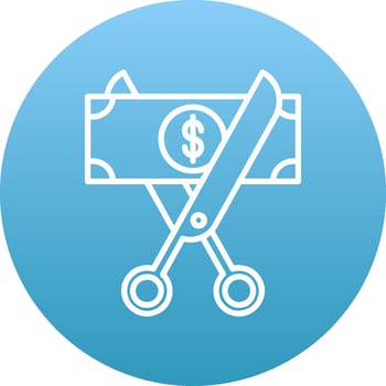 Cut Money Icon Design Symbol vector