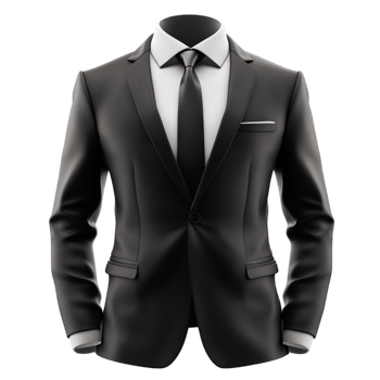 A suit and tie on a transparent background png