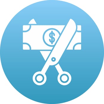 Cut Money Icon Design Symbol vector