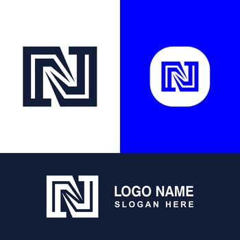 N letter symbol logo, Graphics and Illustrations. vector