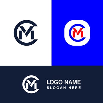 Modern CM letter logo template. Suitable for business signs. vector
