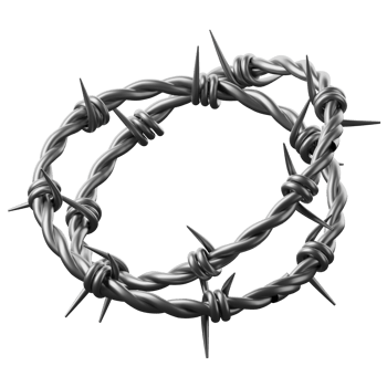 A barbed wire is shown on a black background png