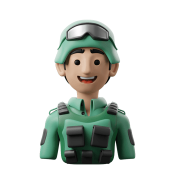 3D Soldier Character png