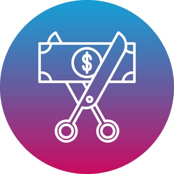 Cut Money Icon Design Symbol vector