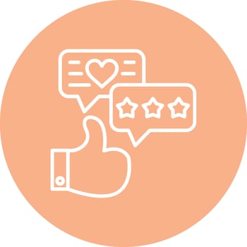 Review Pastel Theme Icon vector