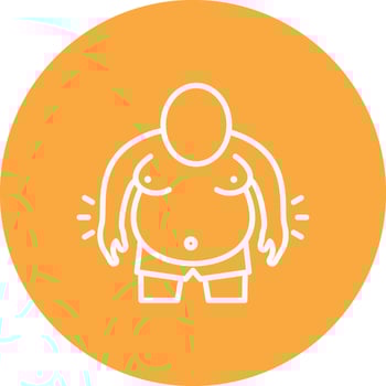 Overweight Responsive Icon Badge vector