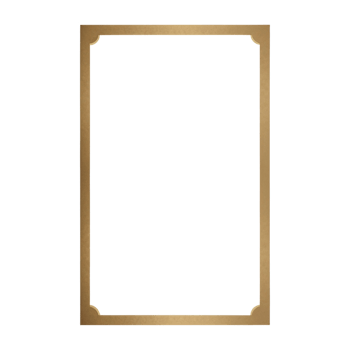 Simple Golden Frame with Clear Background png