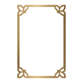 Golden Frame with Clear Background png