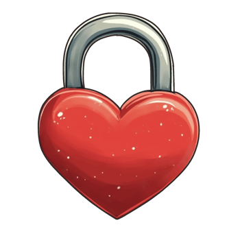 valentine's day heart shape lock icon clipart png